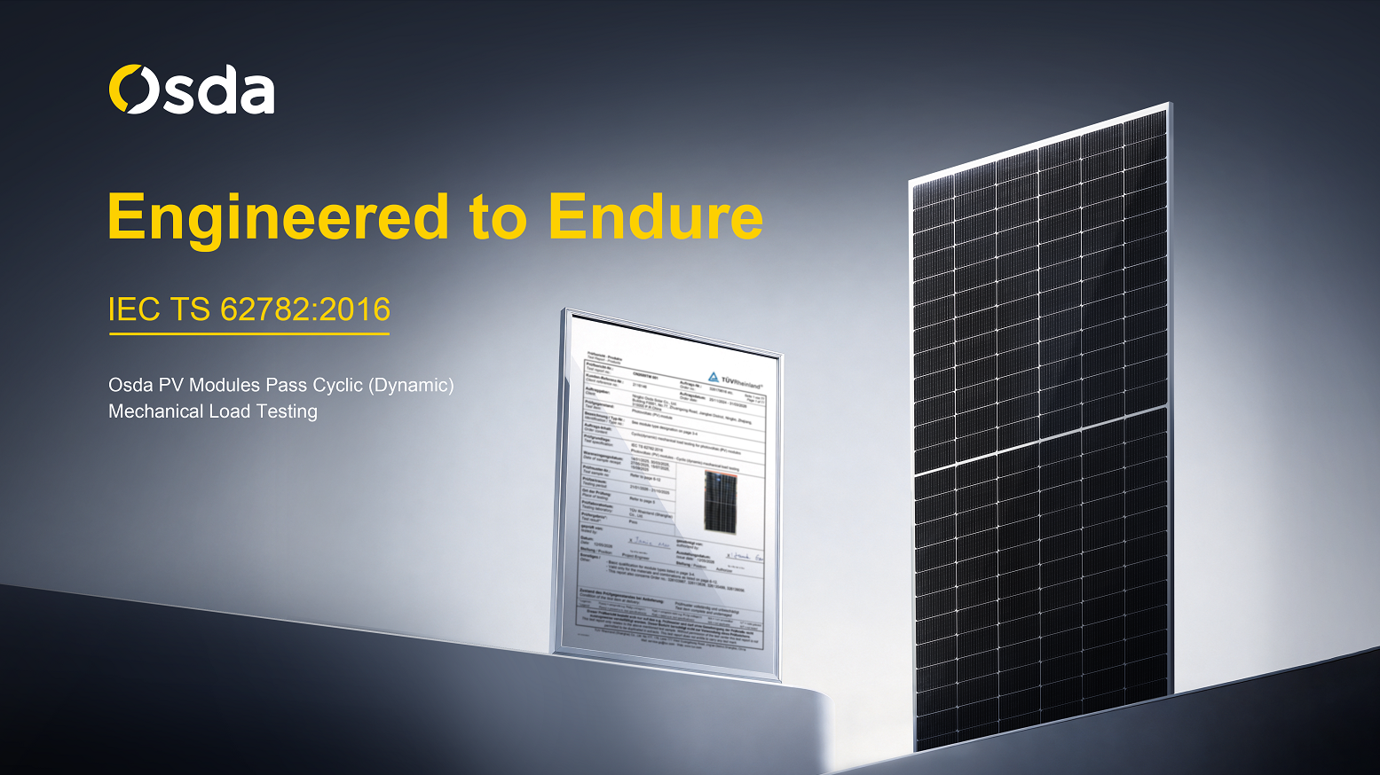 Multiple OSDA PV Module Series Pass IEC TS 62782 Cyclic (Dynamic) Mechanical Load Testing