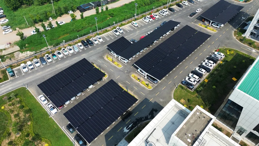 Technology Empowers Green Transportation, Multiple Benefits Facilitate Energy Transition | OSDA Solar' Photovoltaic Carport Lands in Shandong Hongshuo